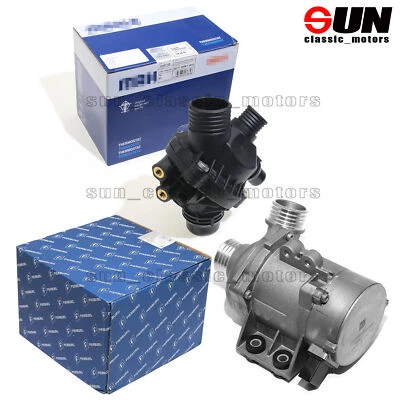 OEM Electric Water Pump +Thermostat Kit For BMW 328i 528i 530xi 525xi X3 X5 - Image 1 of 4