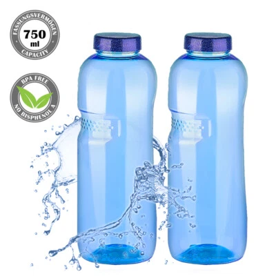 2 Stück Tritan Trinkflasche 750ml BPA frei Flasche Sport Wasser Kavodrink 0,75L - Bild 1 von 4
