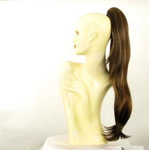 Hairpiece ponytail long 27.56 chocolate copper wick 5/l627c peruk - Picture 1 of 7