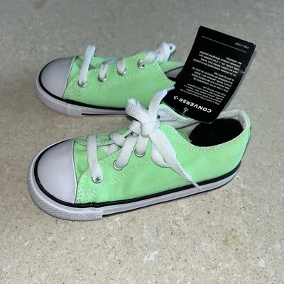 Nuevos zapatos Converse de espuma de mar verde brillante niñas pequeñas talla 9 Foto 1 de 3