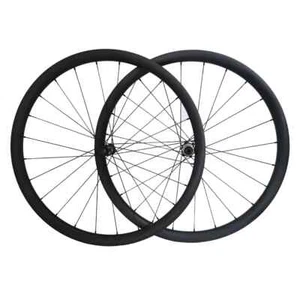 Carbon Road Bike Disc Wheelset 700C 30/35/38x25mm Straight Pull 24 Spoke Hub XDR - Picture 1 of 11