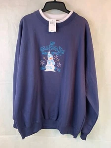 M&C Sportswear Christmas Navy Sweater My Grandkids Are Worth Melting For Size 1X - Picture 1 of 4