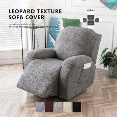 Waterproof lounge chair sofa cover leopard print lounge chair cover elastic1seat - image 1 of 4