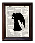 Dr Who Angel - Dictionary Art Print Printed On Authentic Vintage Dictionary Book