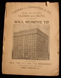 CRERAND'S CLOAK JOURNAL DEC 1895 FASHION CATALOG REFERENCE & ADS ILLUSTRATED NY - Picture 1 of 11