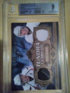 2008-09 Artifacts Ovechkin/Malkin Tundra Tandems Gold #12/25 Beckett Grade 9...