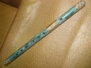 alte Paket-Silber Jade Querflöte Flöte mit Löwenkopf & Phoenix & Drachen Statue* - Picture 1 of 6