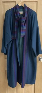 AVOCA IRISH TWEED CAPE Jacket PURE NEW WOOL coat lagenlook scarf Sz Small - Picture 1 of 13