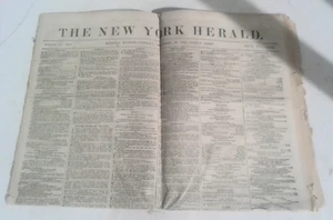 RARE FIND The New York Herald September 25 1860 Nice Condition 8783 L2C27 - Picture 1 of 10