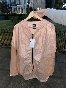 NIKE TECH PACK HOODED RUNNING JACKET NYLON ROSE GOLD AQ5223-605 SIZE L - Picture 1 of 5