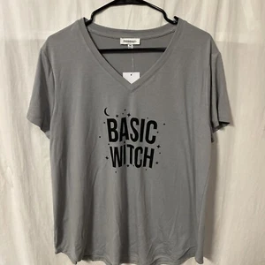 Freshman V-Neck Tee Basic Witch Size XL Gray - Picture 1 of 3