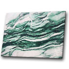Abstract Canvas Print Framed Wall Art Photo Picture Green White Grey Marble