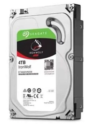 90%NEW Seagate IronWolf ST4000VN008 4TB 3.5" SATA 64MB 5900RPM NAS Hard Drive - Image 1 of 3