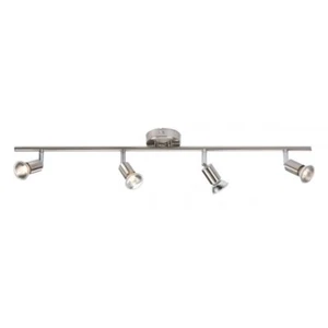 4 Spots verstellbare Lichtleiste Strahler Beleuchtung GU10 Fassung - LED kompatibel - Bild 1 von 1