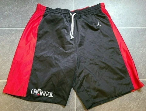 VTG JORDAN CINCINNATI BEARCATS REVERSIBLE MEN'S BASKETBALL SHORTS SZ 2XL Cover