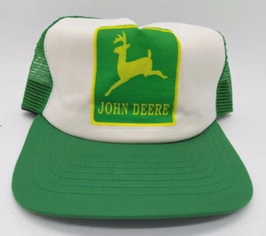Cappello vintage John Deere New Era made in USA verde snapback maglia camionista cappello - Foto 1 di 6