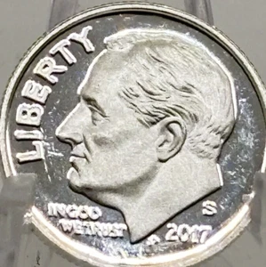 2017 S Silver Proof GEM Roosevelt Dime 90% SILVER DCAM #2730 - Picture 1 of 3