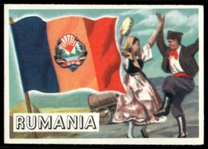 Tarjeta Rumania 1956 Flags of the World Topps versión UK #31 (Nuevo) - Imagen 1 de 2