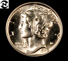1942 Mercury Dime ~ Gem BU ~ 90% Silver ~ 1 Coin