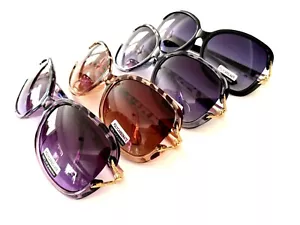 Women's Jewel Bling Hinge Vintage Butterfly Retro Style Sunglasses UV400 Lens - Picture 1 of 12
