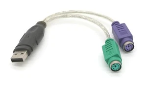 USB to PS/2 KEYBOARD and PS/2 Mouse Silver SBT-PS2U - Picture 1 of 3