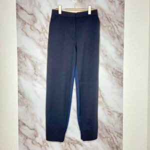 COS Relaxed Woven Jersey Mix Trousers black & navy bequeme Stoffhose Gr. S - Bild 1 von 6