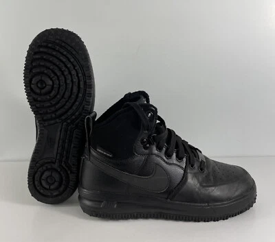 Nike LUNAR FORCE 1 SNEAKER BOOT GS Waterproof BLACK 706803-002~Boys Size 5Y - Image 1 of 4