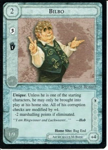 MIDDLE EARTH BLACK BORDER PREMIER RARE CARD BILBO ex - Picture 1 of 1