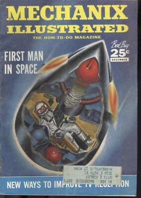 1958 Mechanix Illustrated Magazine: First Man in Space/Scrimshaw Foto 1 de 2