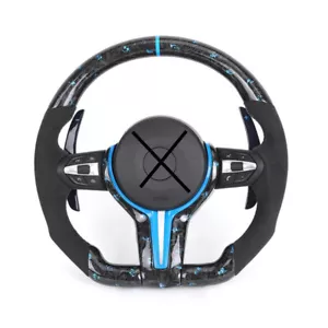 Alcantara Forged Carbon Steering Wheel For BMW M2 M3 M4 M5 M8 F92 F80 F82 F87 M1 - Picture 1 of 5