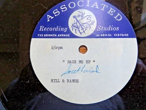 Southwind "Back Me Up" 10" 45 RPM AcetateCountry Pedal Steel Gui Record-Brill NY - Imagen 1 de 3