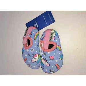 WateLvs Blue Pink Hearts Unicorn Flowers Rainbows baby water beach shoes US 4/5 - Picture 1 of 7