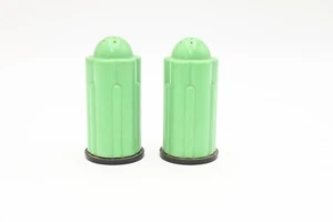 Vintage Art Deco Jadeit Grün Kunststoff Salz Pfefferstreuer Bonny Ware - Bild 1 von 8