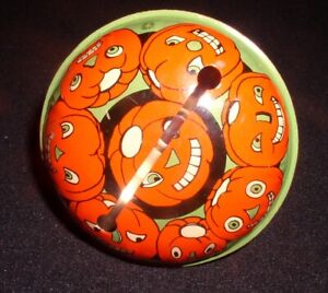 Jack O' Lanterns vintage tin Halloween  Noisemaker, by  T. Cohn Inc., USA