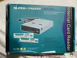 Super Talent USB 2.0 Internal 3.5" Front Multi Card Reader-Writer w/ USB Port - Picture 1 of 4