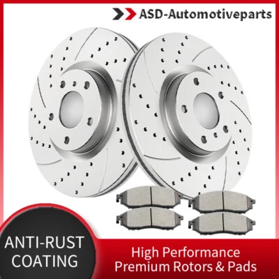 Front Rotors Discs Brake Pads Fit Nissan 370Z Infiniti G35 G37 EX35 EX37 G25 M35 - Image 1 of 4