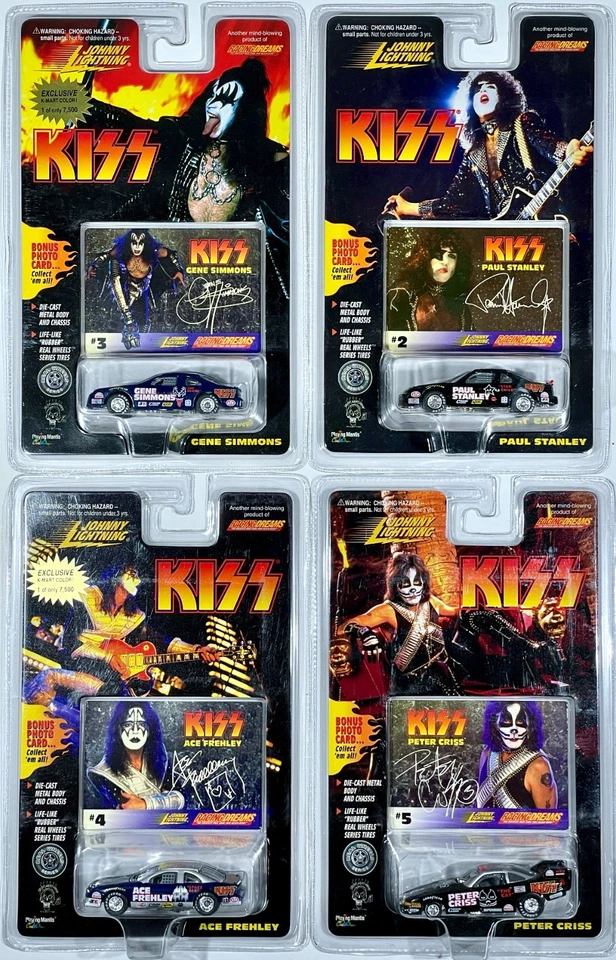 Johnny Lightning KISS NASCAR Car Signature Card Set - VERY RARE - Image 1 of 4