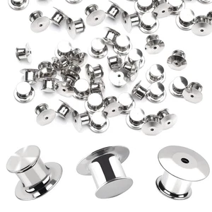 30 Pieces Metal Pin Backs Locking Pin Keepers Locking Clasp - Afbeelding 1 van 7