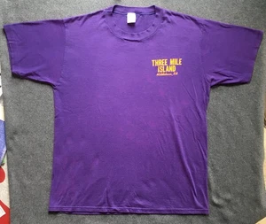 1980er lila T-Shirt Three Mile Island Middletown PA Gr. Large - Bild 1 von 7