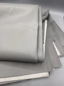 Faux Leather Fabric Light Gray Upholstery Vinyl Remnant 3 yards - Picture 1 of 6