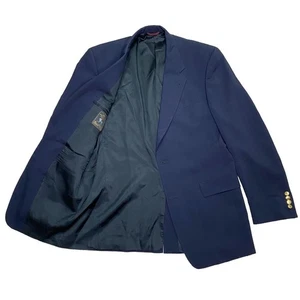 Hart Schaffner Marx Jacke Blazer Sport Mantel 40 L dunkelblau goldknöpfe Wolle USA - Bild 1 von 16