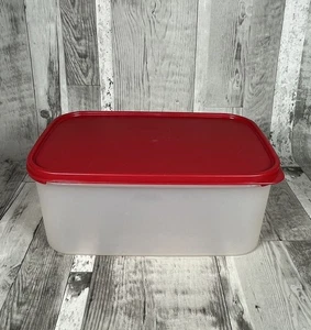 Tupperware Modular Mates Dry Food Storage Airtight Container With Red Lid 4.3 L - Picture 1 of 18