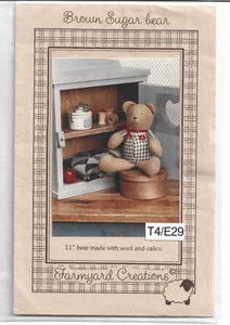 VINTAGE FARMYARD CREATIONS BROWN SUGAR 11" BEAR PATTERN - Picture 1 of 1