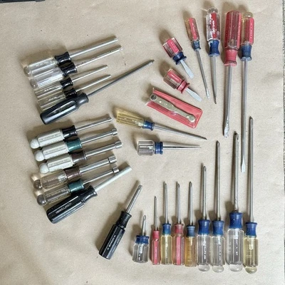 Vintage Craftsman USA Screwdriver Set Lot Of 30 Phillips Flat Torx Nut Drivers - Image 1 of 4