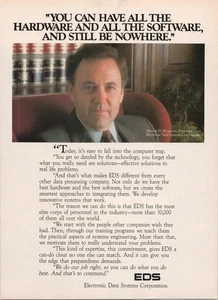 EDS Electronic Data Systems 1985 Vintage Print Ad Hardware Software - Bild 1 von 1