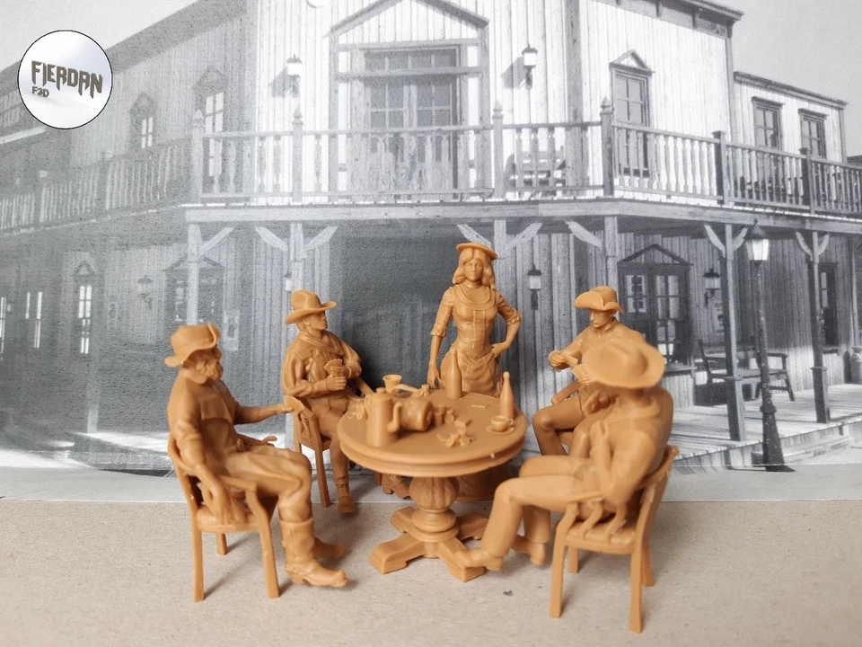 MOSTudio Cowboys jugando a las cartas escala 1:32 NUEVO LANZAMIENTO AGOSTO 2025 Foto 1 de 1