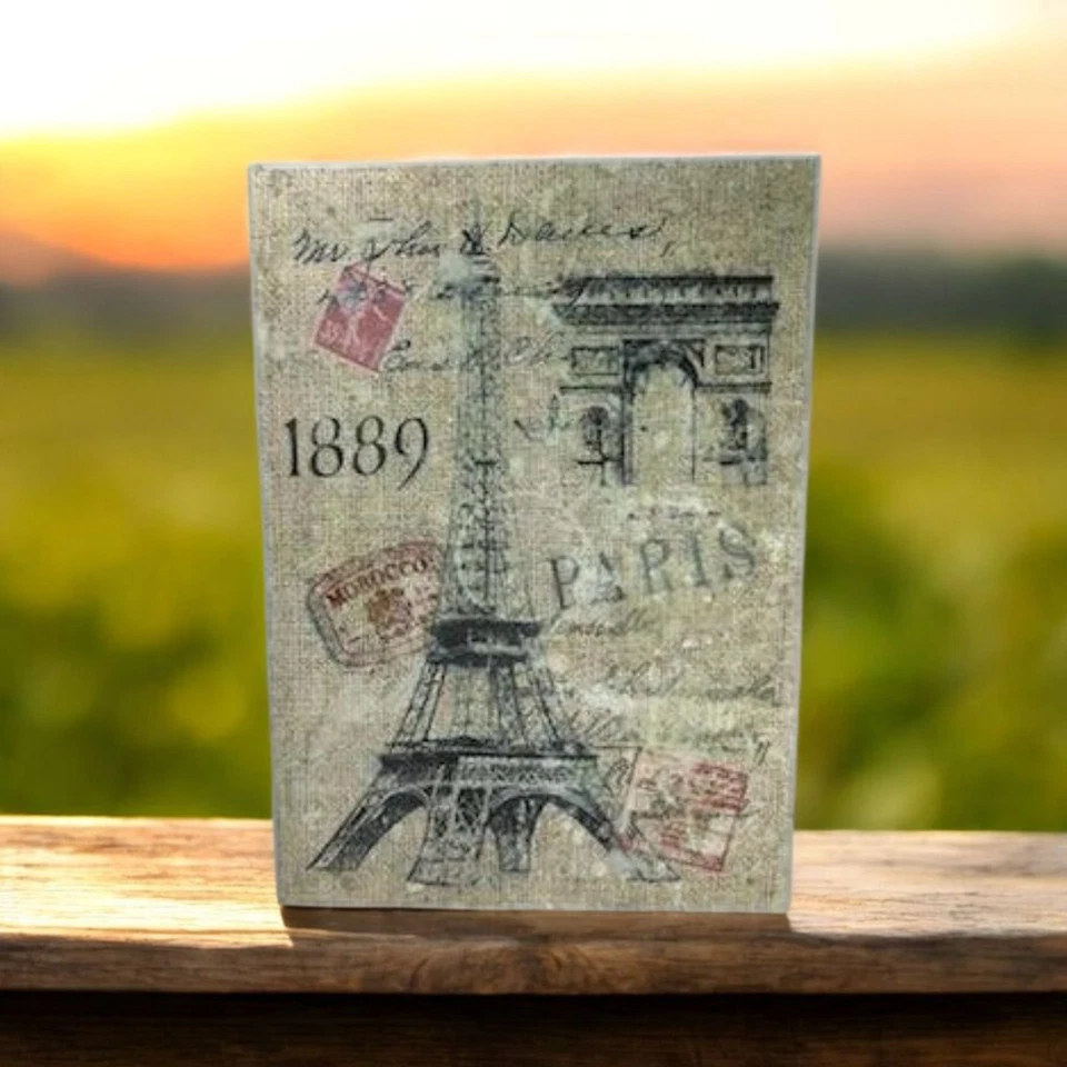 Storage Stash Box Faux Book Paris Eiffel Tower Design Decor - Image 1 of 4