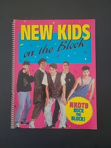 NEW KIDS on the BLOCK - NKOTB Rock the Block (1990) Vintage Spiral-bound Book - Picture 1 of 5