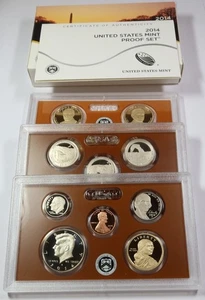 2014 S - US Mint Complete Proof 14 Coin Set w Box & COA #45080Y - Picture 1 of 9
