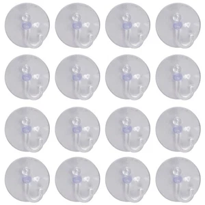 20 x Saugnaepfe Durchsichtige Plastikbecher mit Metallhaken Fensterdekorati2210 - Bild 1 von 8
